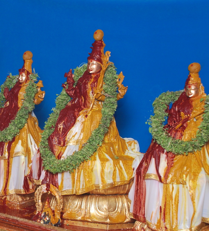 Sri-Lalitha-Devi-Sri-Lakshmi-Devi-Sri-Saraswathi-Devi-Abhishekam