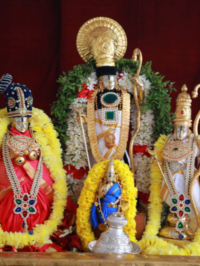 Sri-Ram-Sita-Lakshman-Hanuman-Saligrama-Puja-with-lotus-beads-1