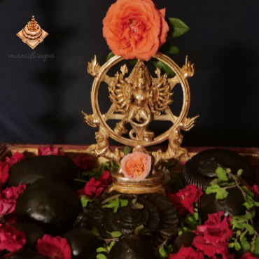 Sri Sudarshana chakra and Saligrama abhishekam with 108 Conches