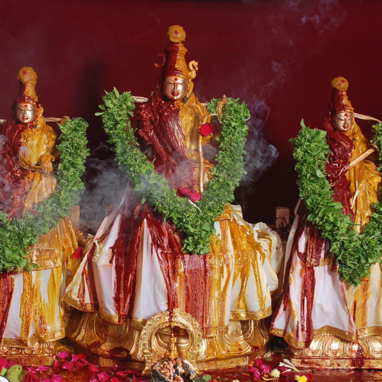 Sri Lalitha Devi, Sri Lakshmi Devi, Sri Saraswati Devi puja and abhishekam - March 22, 2023